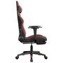 Voir la diapositive 5 : VIDAXL Chaise de jeu de massage avec repose-pied Noir&Rouge Similicuir