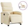 Voir la diapositive 2 : VIDAXL Fauteuil inclinable electrique Creme Tissu