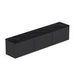 Habitat et Jardin Meuble TV suspendu en bois avec éclairage LED  Neon  - 160 x 32 x 35 cm - Gris anthracite