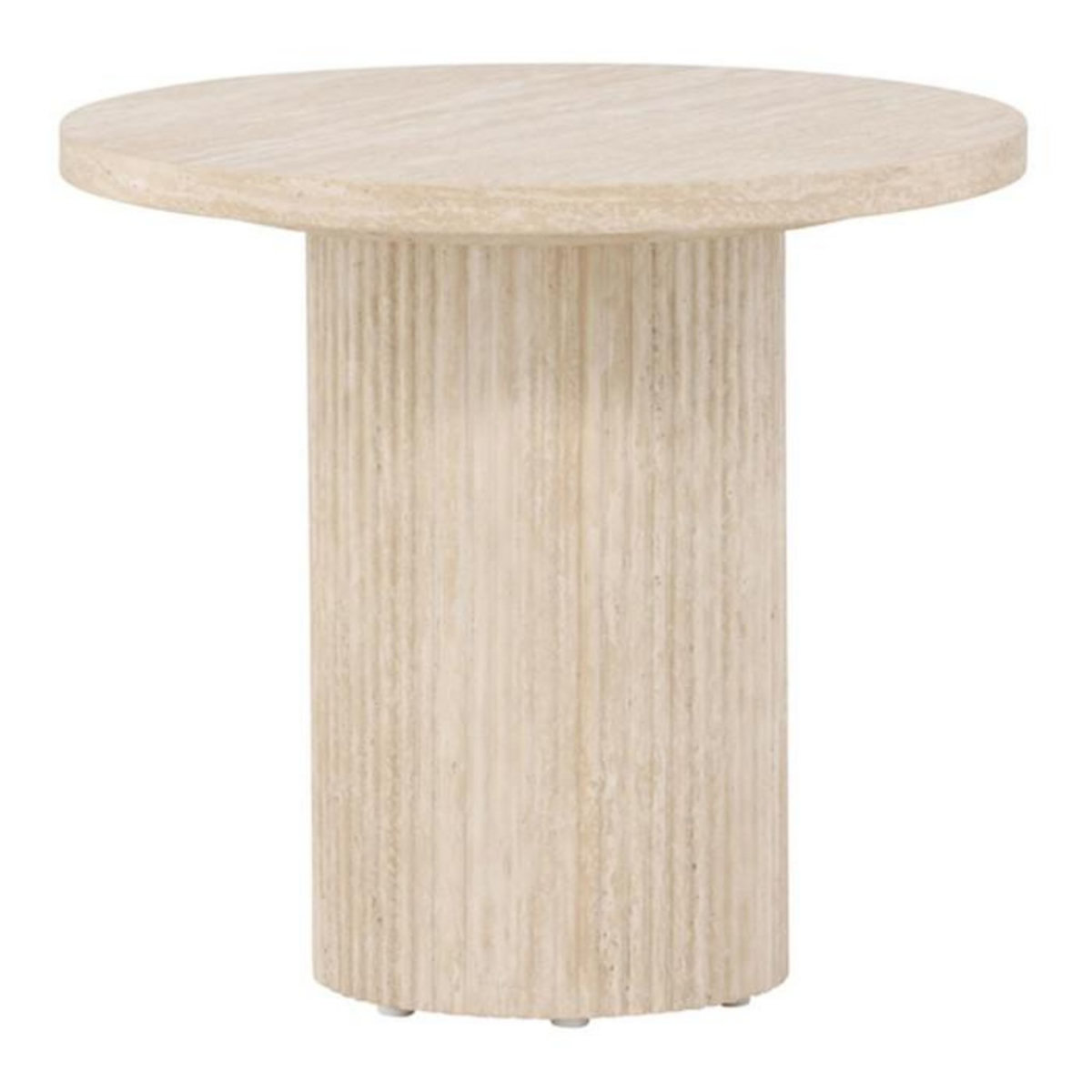 Paris Prix Table d'Appoint Effet Travertin  Haron  50cm Beige