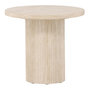 Voir la diapositive 1 : Paris Prix Table d'Appoint Effet Travertin  Haron  50cm Beige