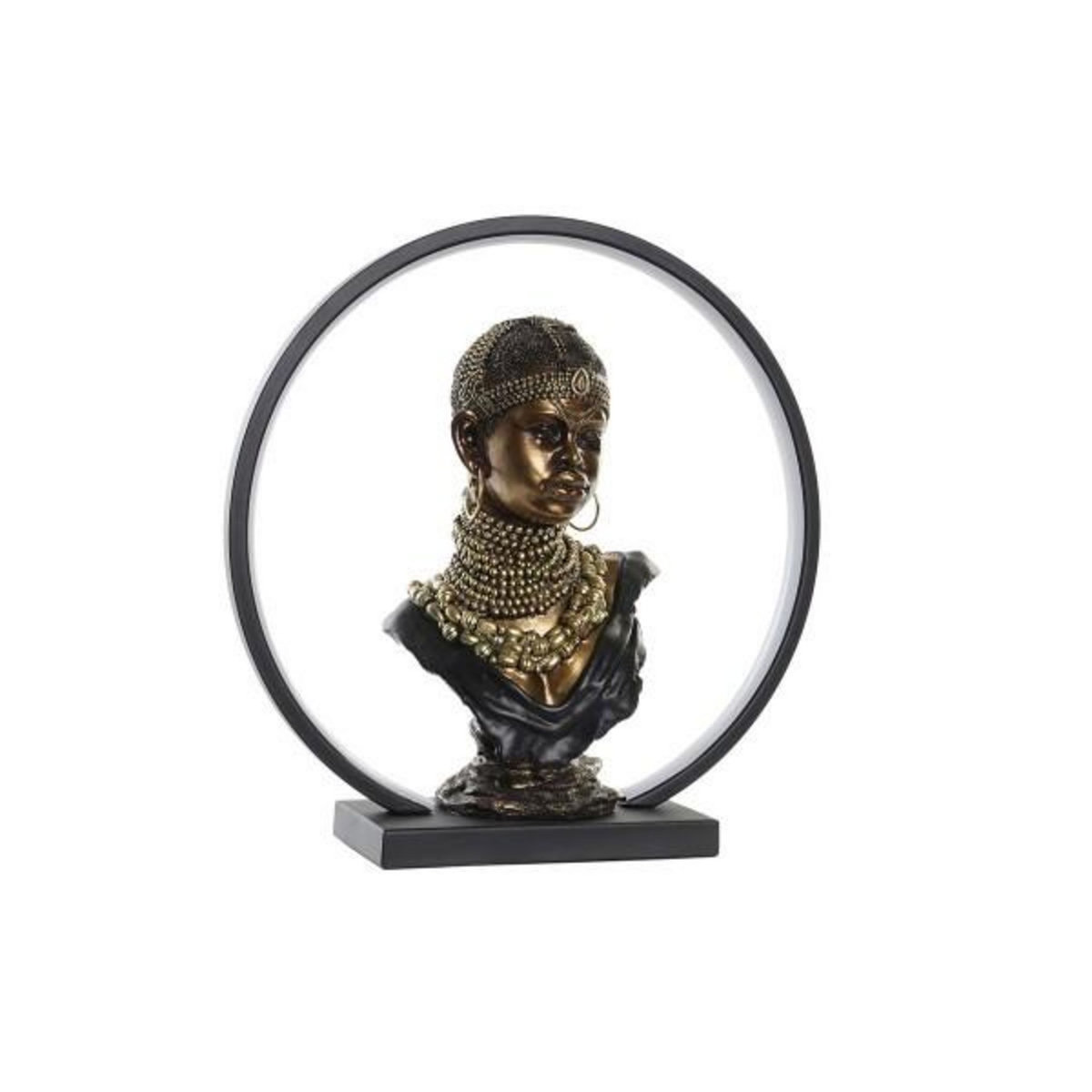 MARKET24 Décoration lumineuse DKD Home Decor Résine Africaine (35,5 x 11 x 36 cm)