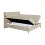 Voir la diapositive 2 : BEST MOBILIER Rafaela - lit boxspring - 140x200 - coffres et surmatelas inclus - en velours