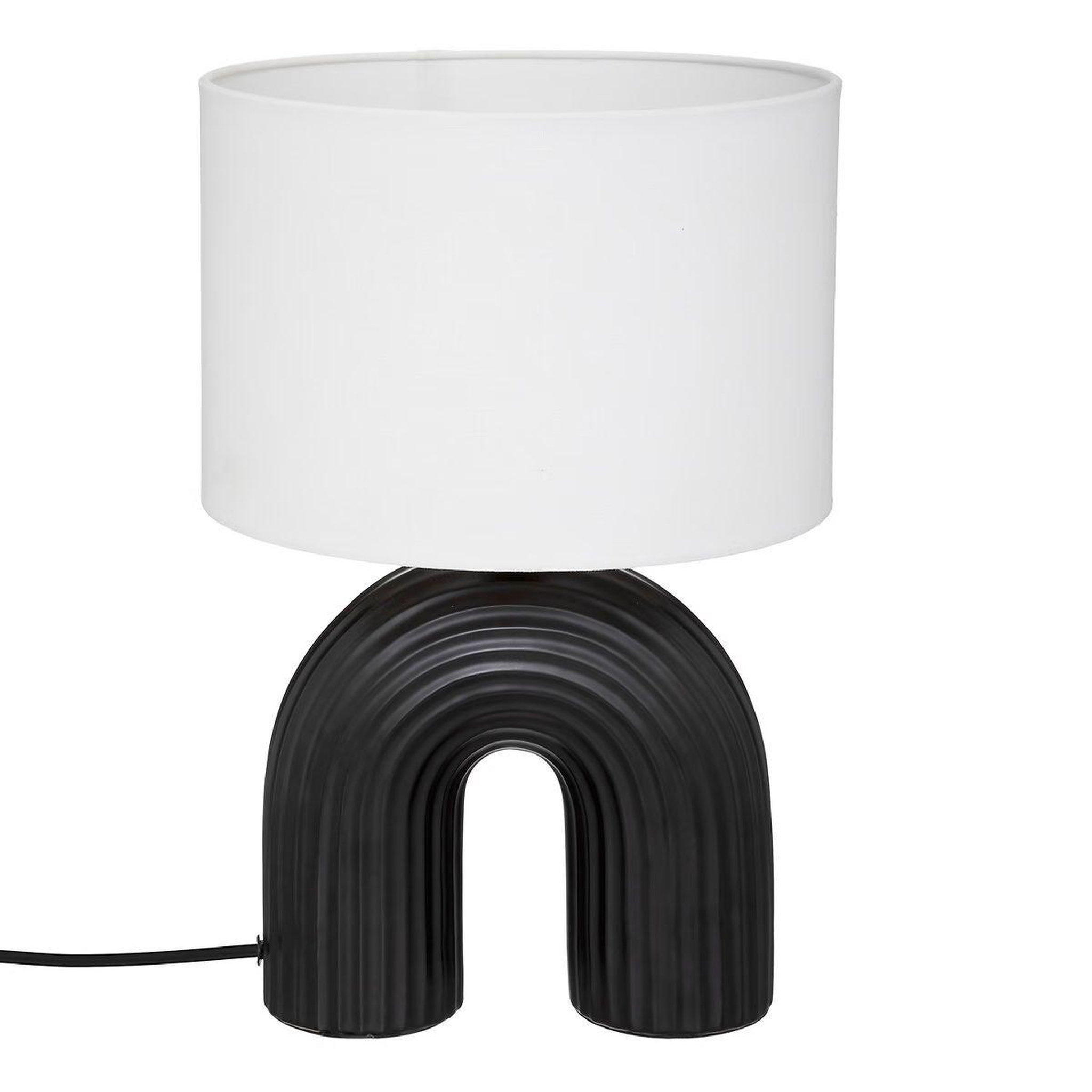 ATMOSPHERA Lampe à poser sur pied  eidel  40cm noir & blanc