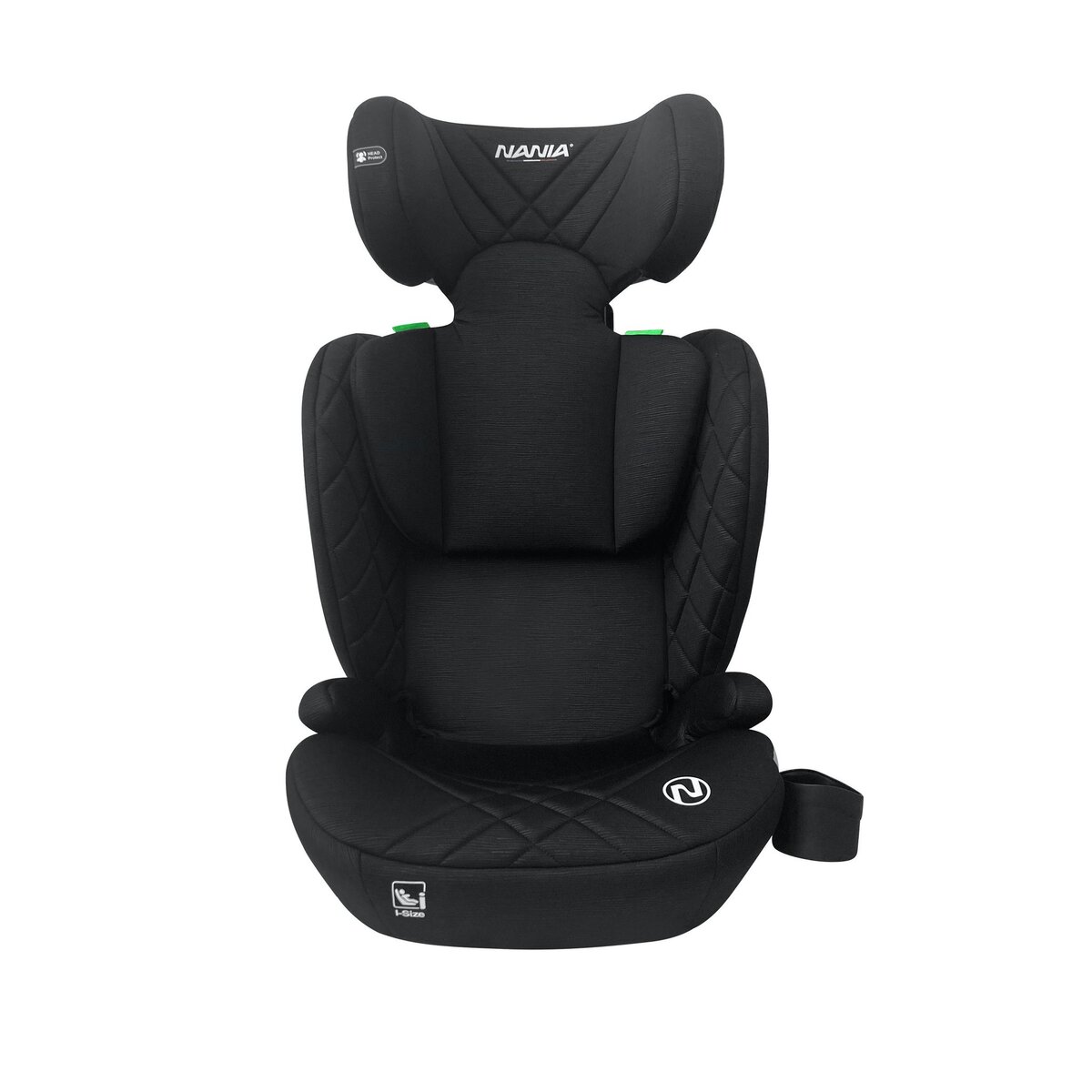 NANIA NANIA Siège auto enfant Isofix Bari I-size 100-150 cm-Groupe 2/3- environ 4-12 ans-Appui-tête Réglable- Porte gobelet- avec installation Isofix ou ceinture