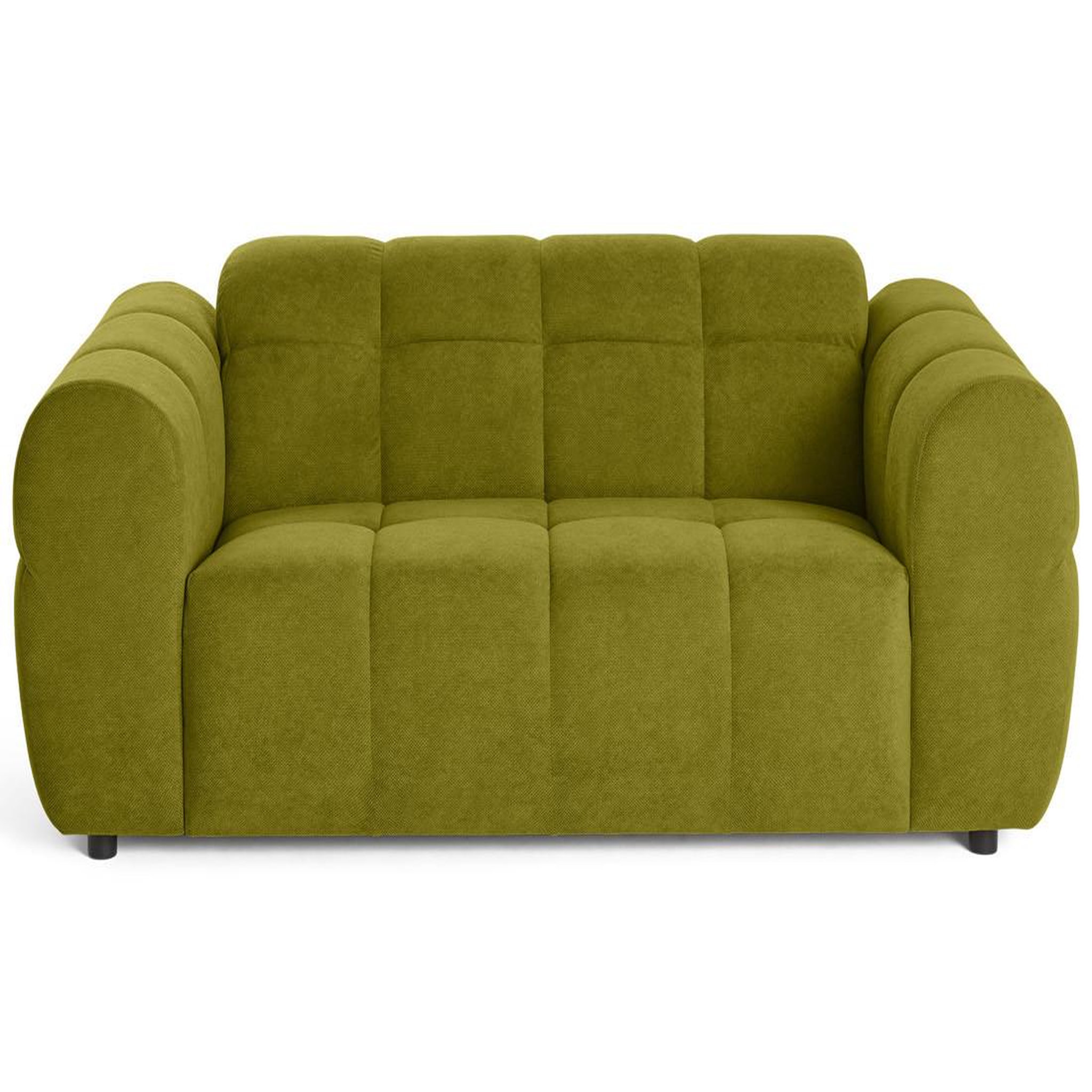 Voir la diapositive 1 : BEST MOBILIER Ray - canapé droit 2 places en tissu texturé