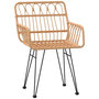 Voir la diapositive 3 : VIDAXL Chaises de jardin lot de 2 accoudoir 56x64x80 cm Resine tressee