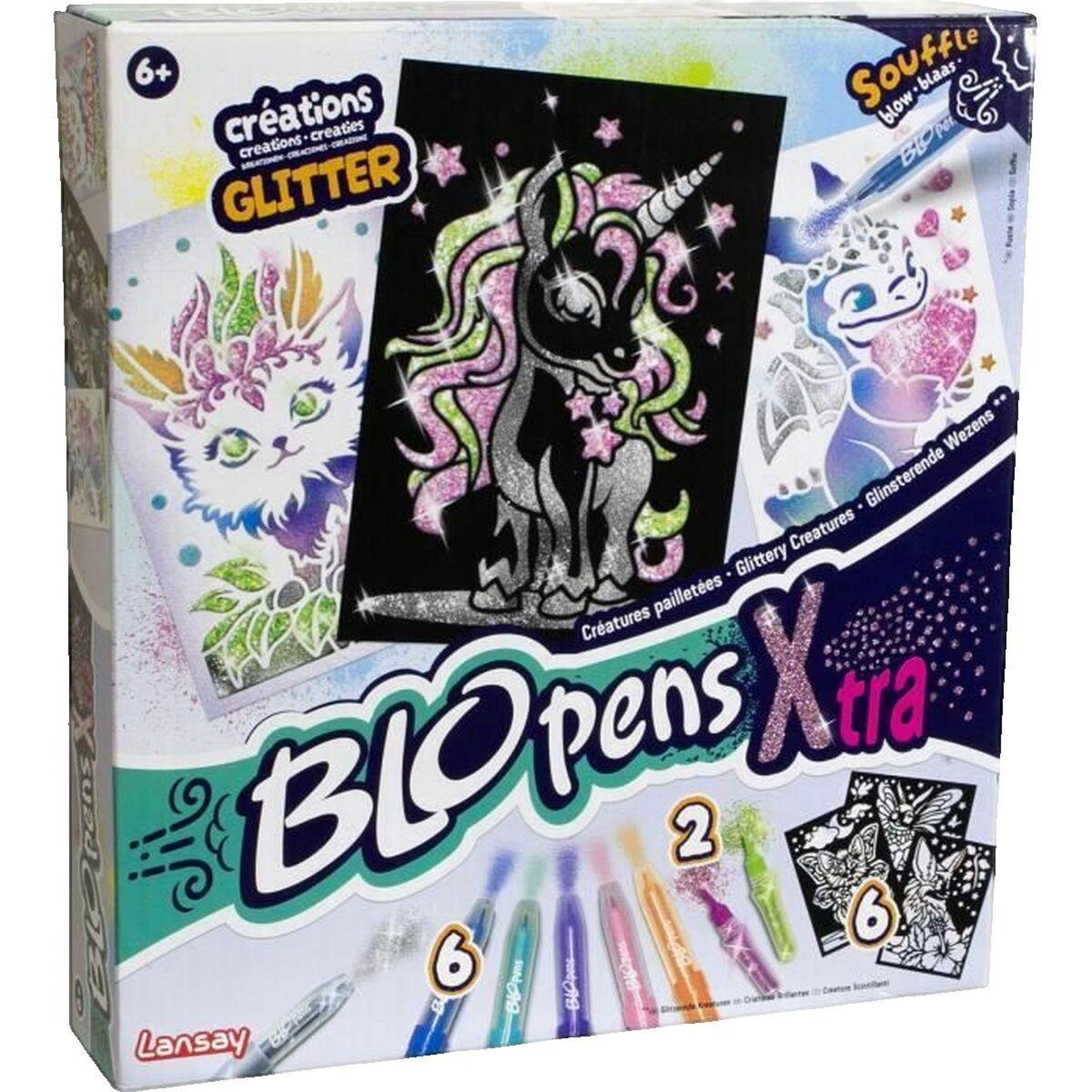 Voir la diapositive 2 : LANSAY Jeu créatif Lansay Blopens Créatures Pailletées