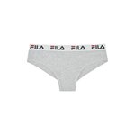 FILA Slip brésilien coton femme Uni FU6067. Coloris disponibles : Gris