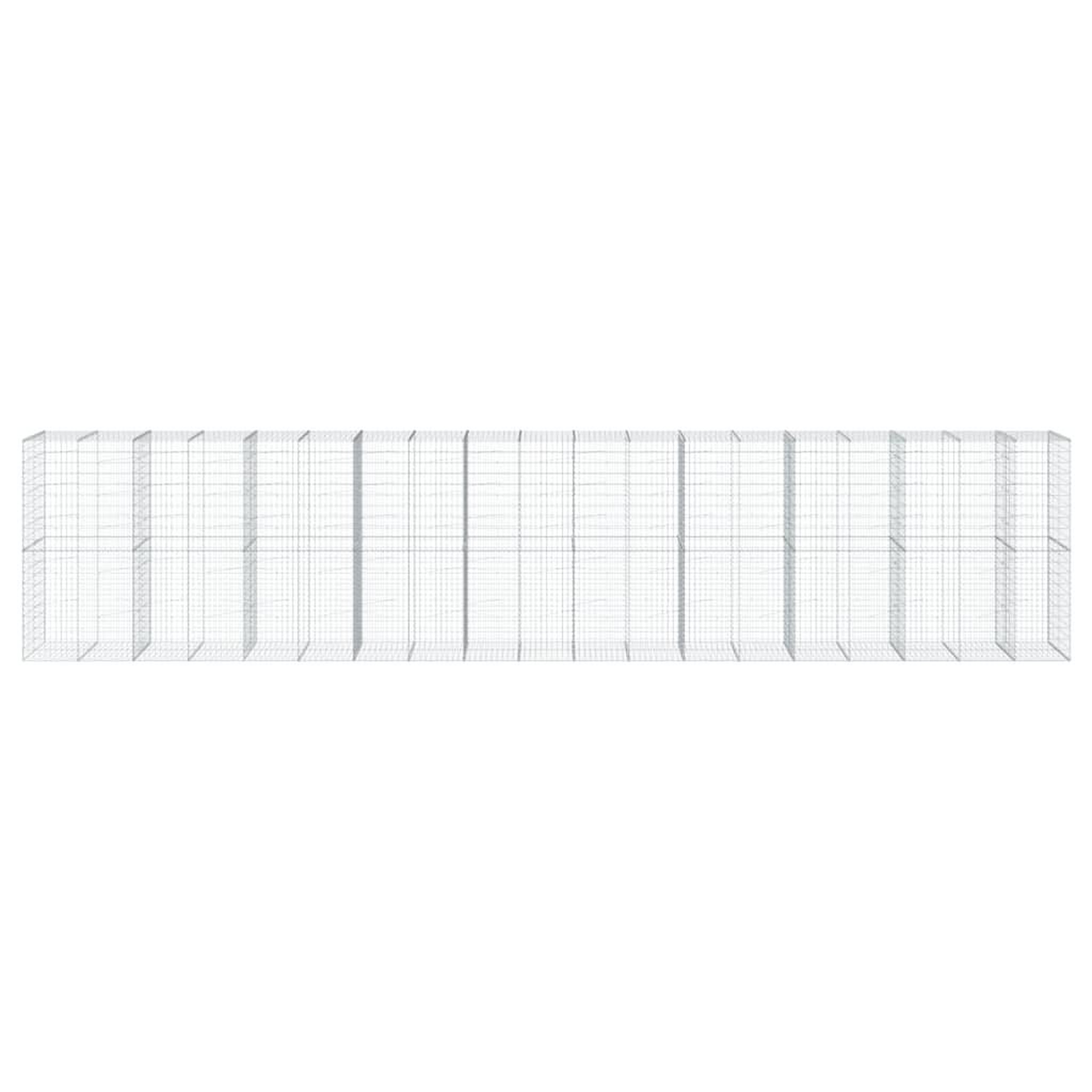 Voir la diapositive 3 : VIDAXL Panier gabion avec couvercle 950x100x200 cm fer galvanise