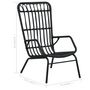 Voir la diapositive 6 : VIDAXL Chaise de jardin Resine tressee Noir