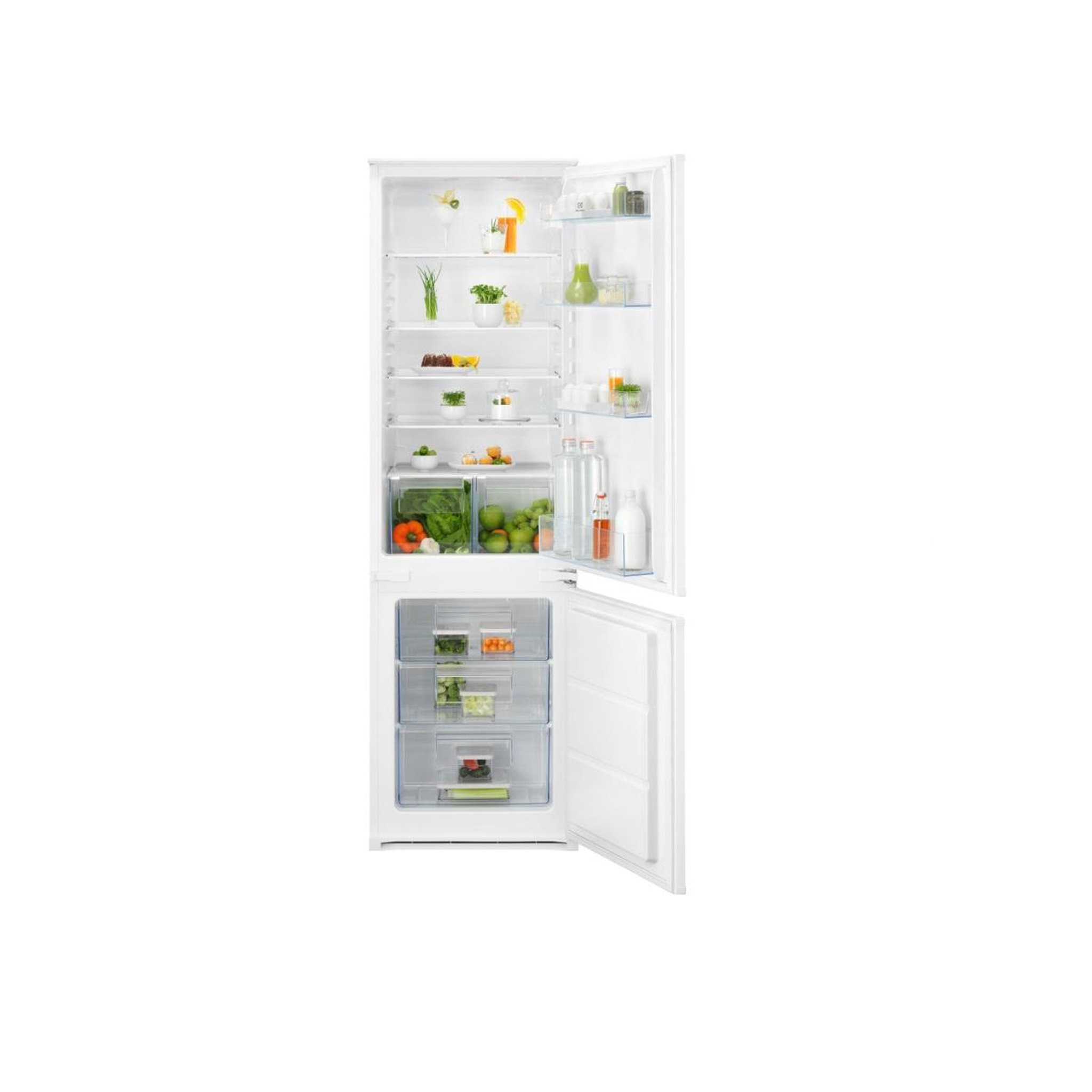 Voir la diapositive 1 : ELECTROLUX Réfrigérateur combiné à glissières 271l blanc - LNS5LE18S