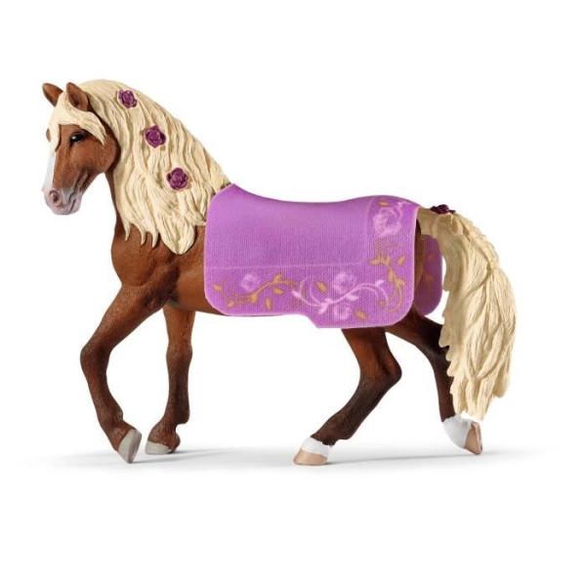Schleich Étalon Paso Fino Spectacle équestre, coffret schleich avec 1 cheval schleich et 1 couverture, coffret figurines pour enfants d