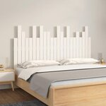 VIDAXL Tete de lit murale Blanc 146,5x3x80 cm Bois massif de pin