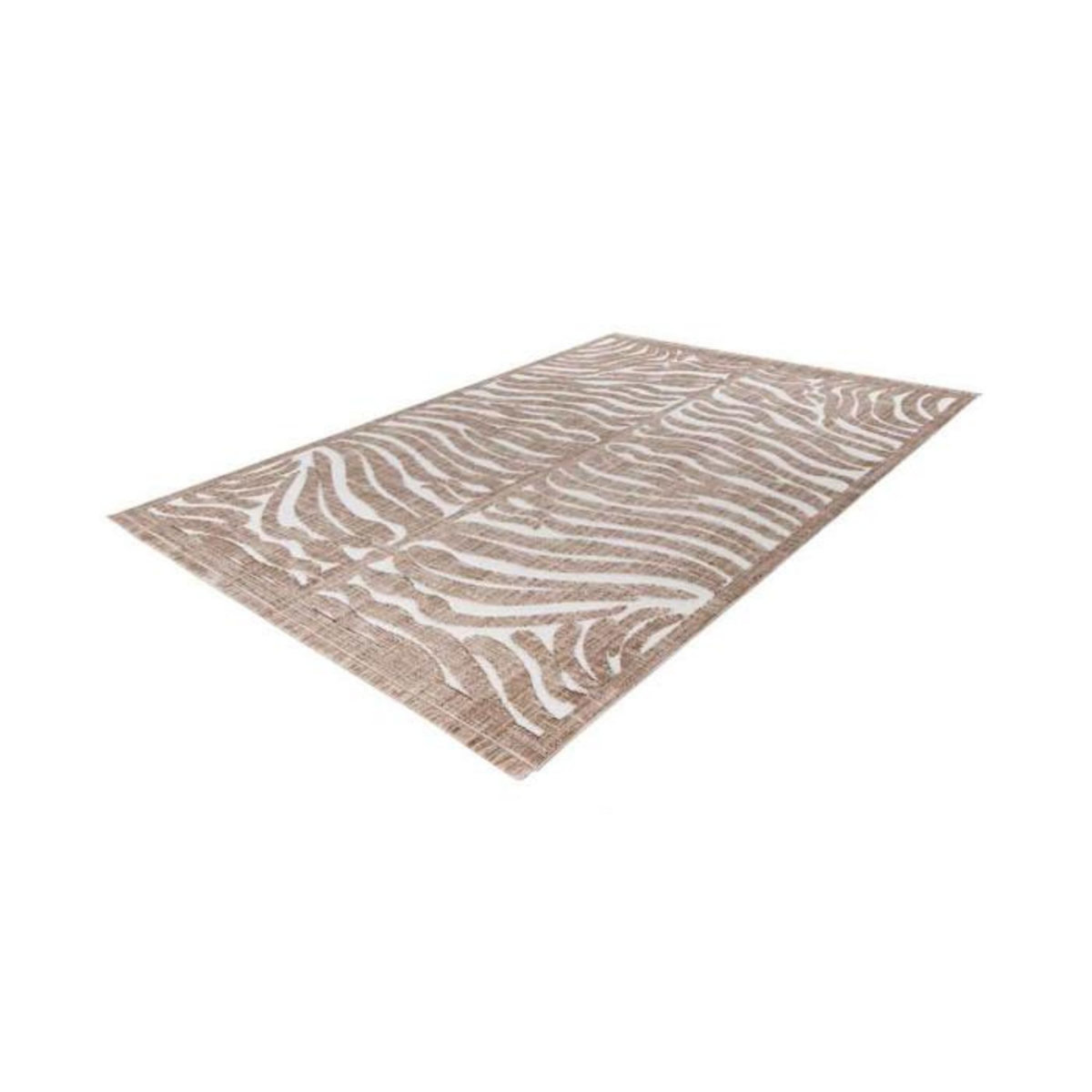 Paris Prix Tapis Tissé Ethnique à Poils Courts  Sarai II  Beige