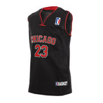 SPORTZONE Chicago Bulls Maillot de basket Noir/Rouge Enfant Sport Zone. Coloris disponibles : Noir