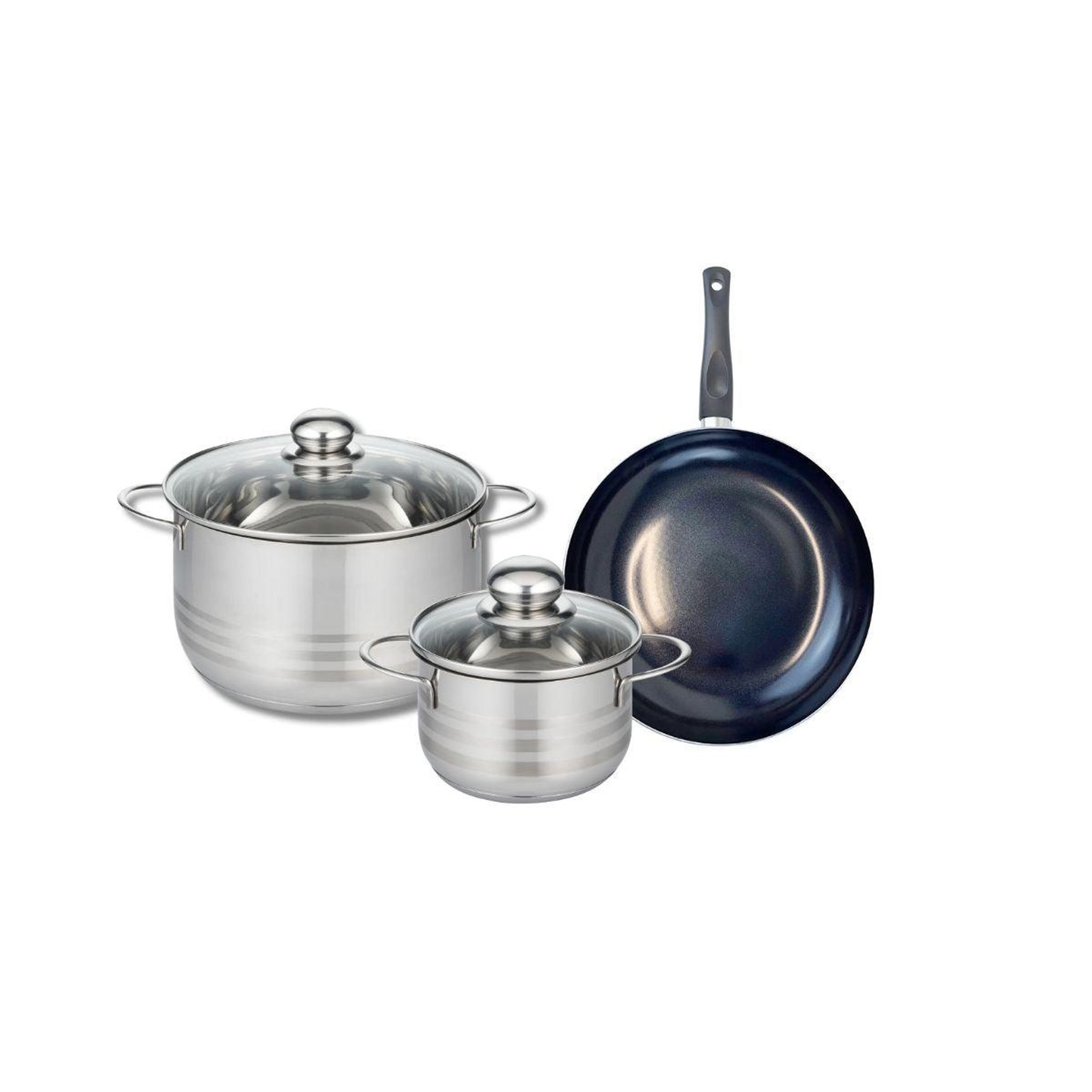 ELO Ensemble de 1 poêle de cuisson 24 cm et 2 faitouts 16 et 24 cm elo prima brillant