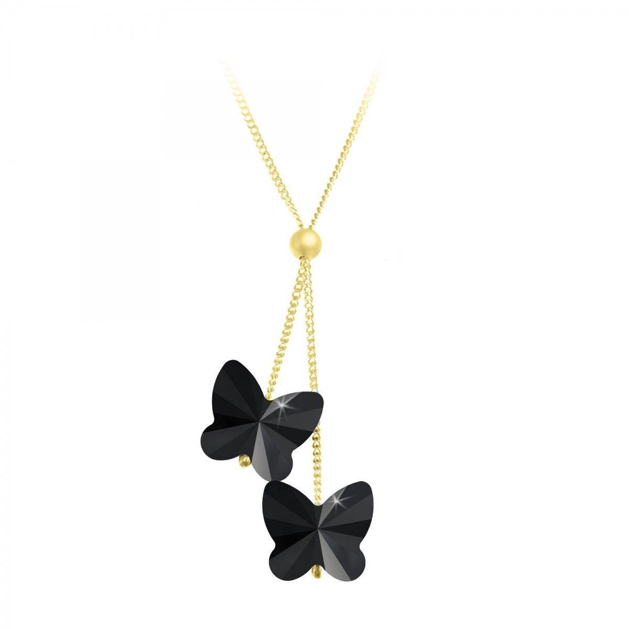 SC BOHEME Collier papillons orné de Cristaux scintillants par SC Bohème