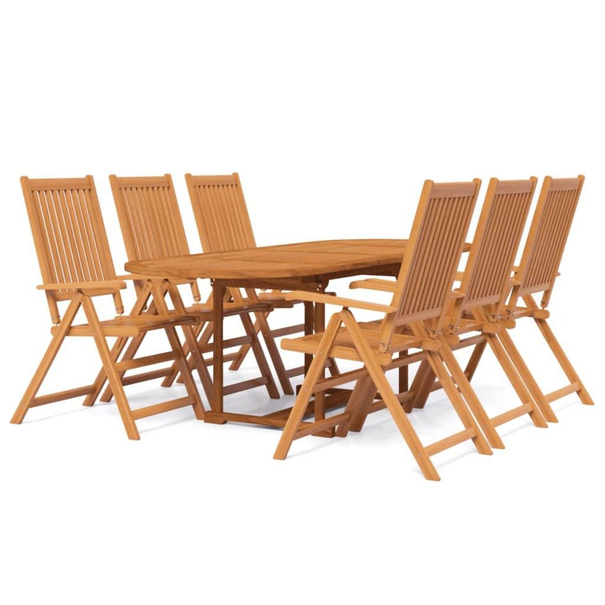 VIDAXL Ensemble a manger de jardin 7 pcs Bois d'acacia massif
