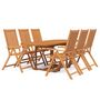 Voir la diapositive 2 : VIDAXL Ensemble a manger de jardin 7 pcs Bois d'acacia massif