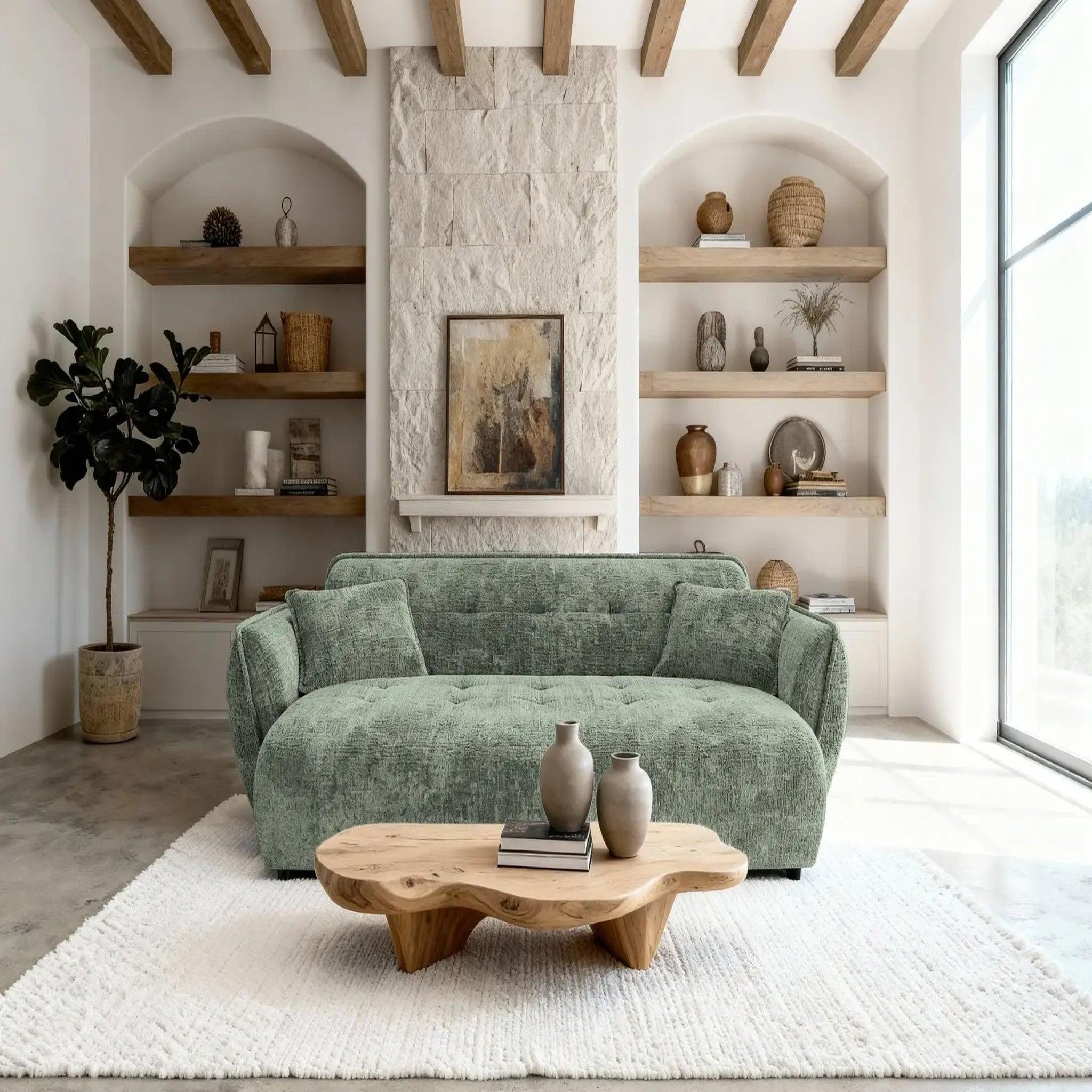 Voir la diapositive 3 : CASANOVA PARIS Mona - canapé droit tissu chenille 3 places