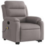 Voir la diapositive 3 : VIDAXL Fauteuil inclinable de massage Taupe Tissu