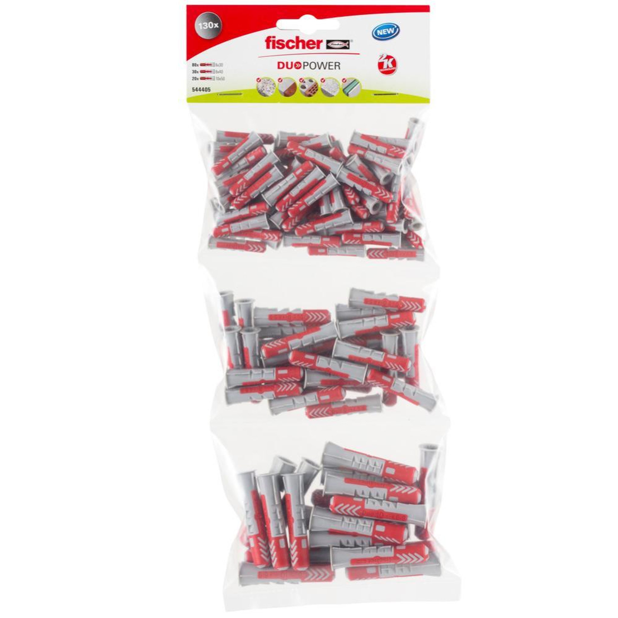 Fischer Assortiment chevilles 3 en 1 duopower 544405 FISCHER