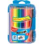MAPED Boite de 15 crayons de couleur dont 3 fluos - coloris bleu