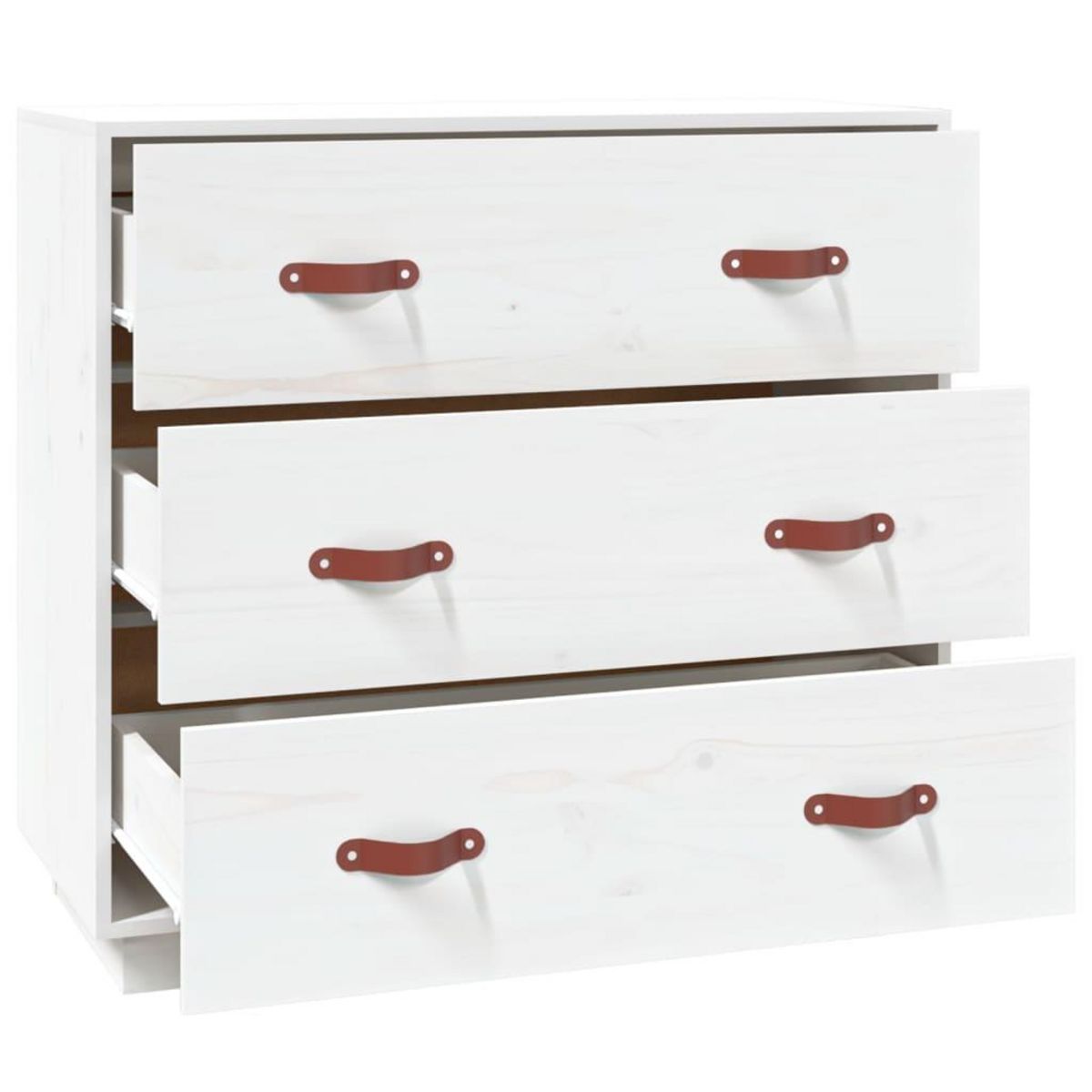 VIDAXL Buffet Blanc 80x40x75 cm Bois massif de pin