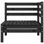 Voir la diapositive 4 : VIDAXL Salon de jardin 6 pcs Noir Bois de pin massif