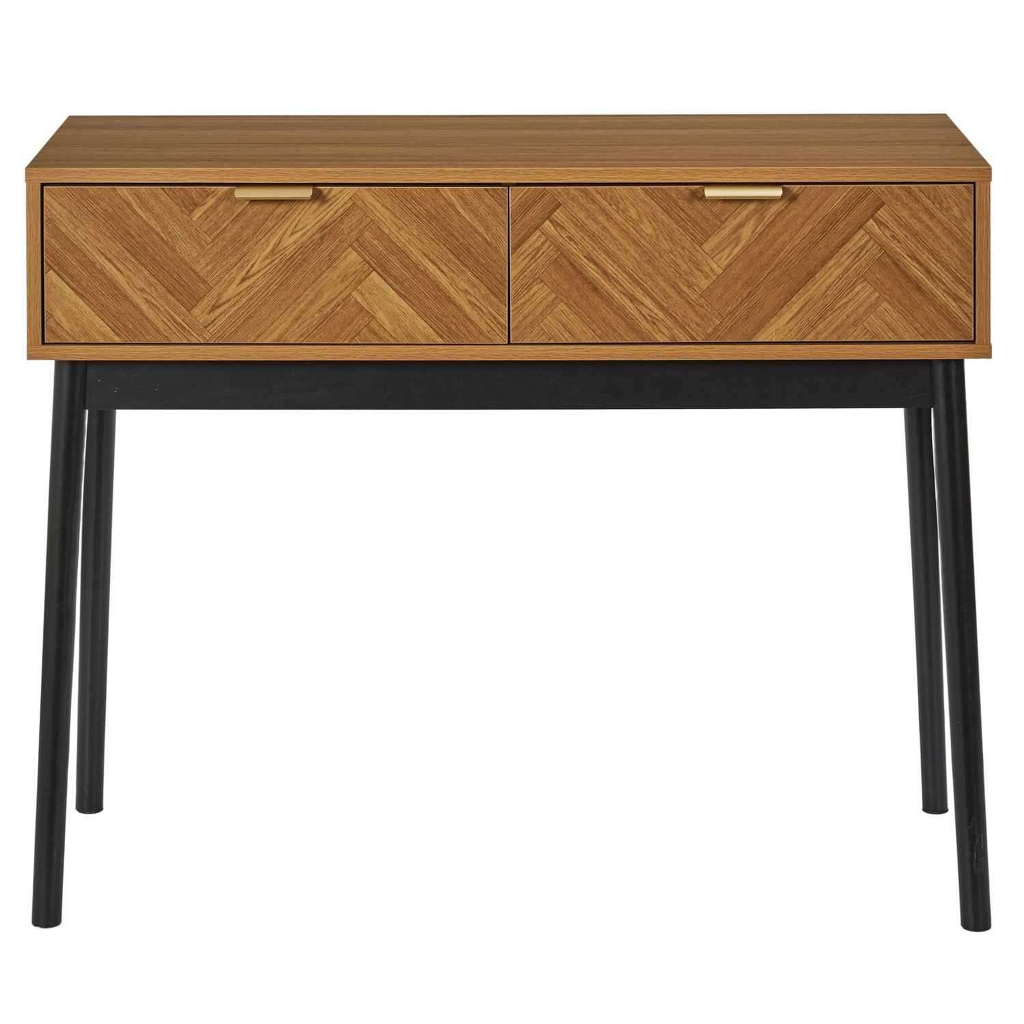 Voir la diapositive 3 : The Home Deco Factory Console en bois felix - marron et noir