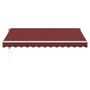 Voir la diapositive 3 : VIDAXL Auvent retractable automatique bordeaux 350x250 cm
