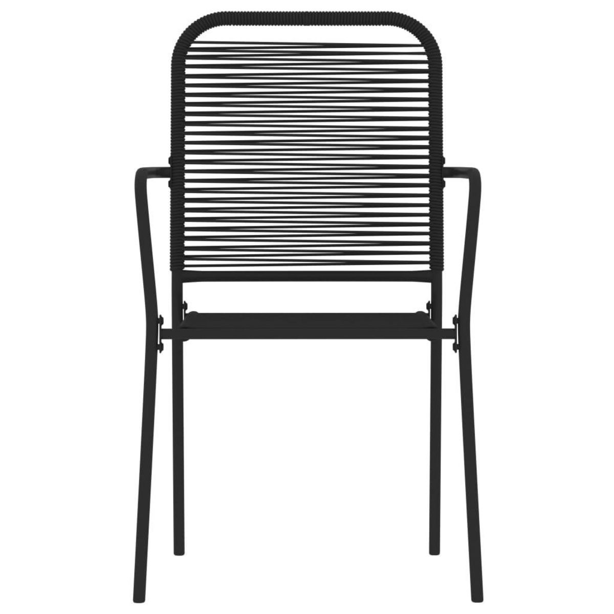 VIDAXL Ensemble a manger de jardin 5 pcs Noir