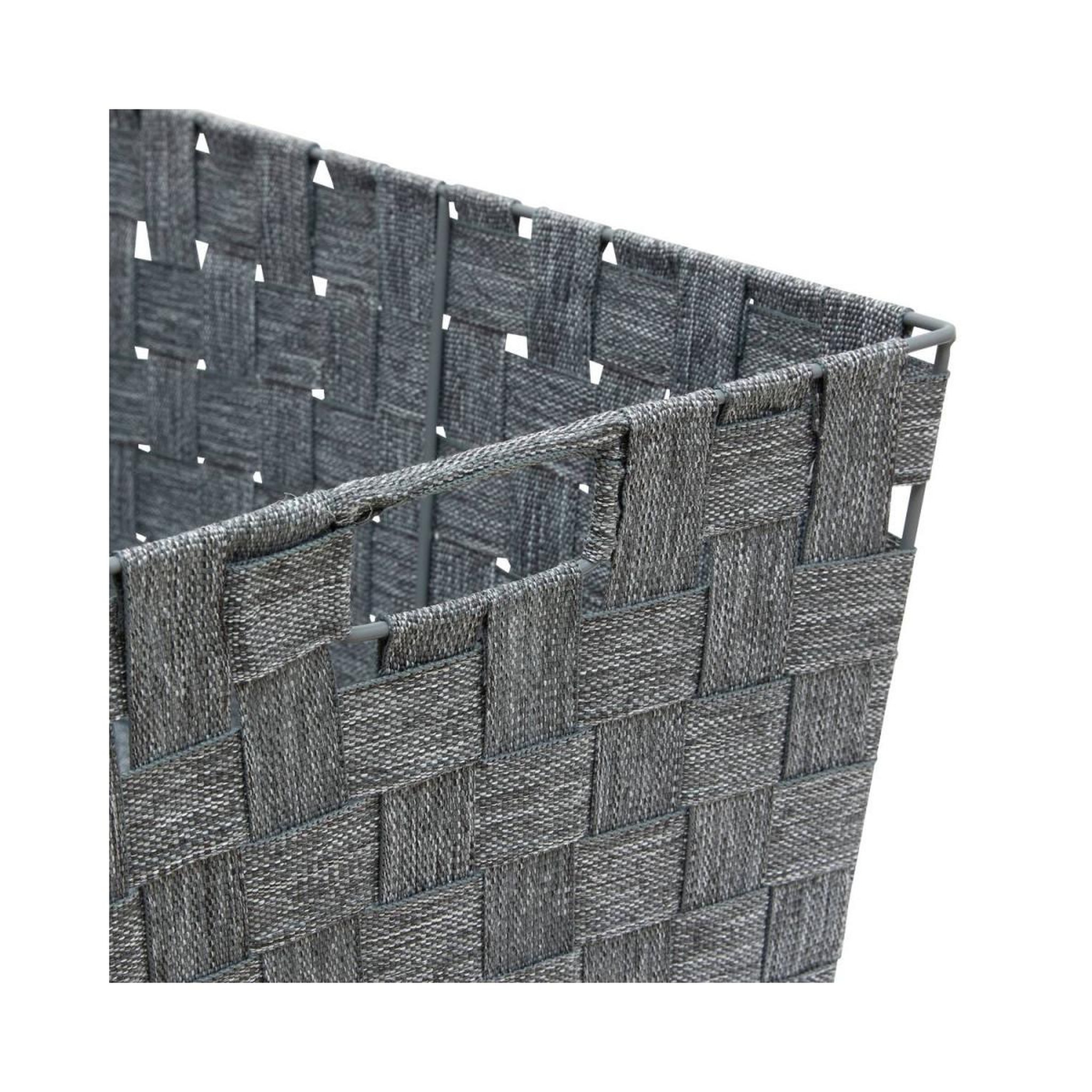 Voir la diapositive 2 : FIVE Panier de rangement biseauté  lise  38cm gris