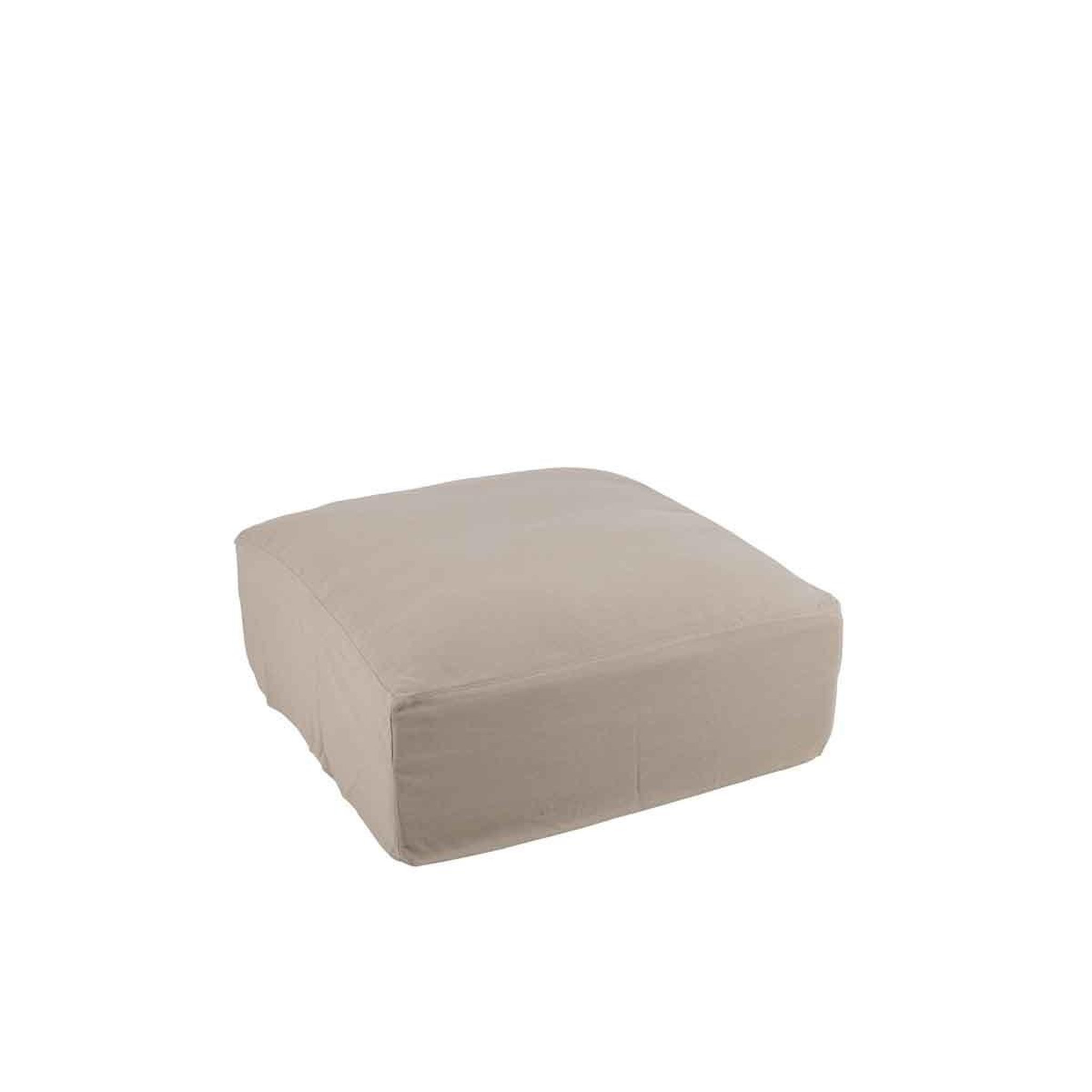 Voir la diapositive 2 : J-LINE Housse pour pouf  monaco  104x105cm naturel