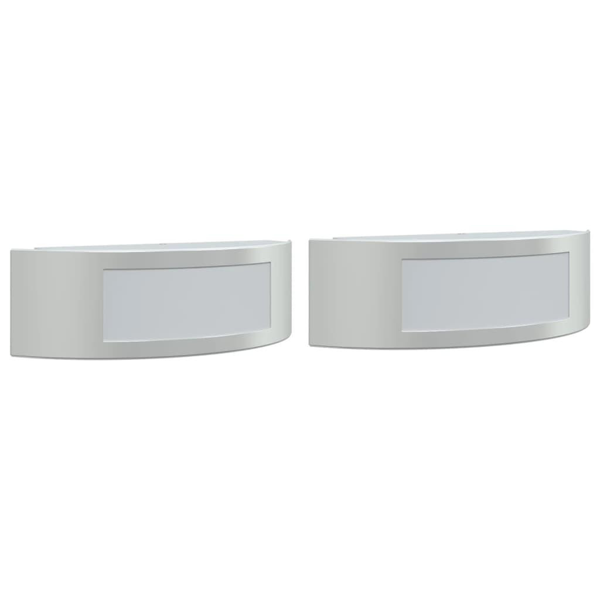 Voir la diapositive 2 : VIDAXL Appliques murales d'exterieur 2pcs argente acier inoxydable