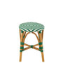 Voir la diapositive 2 : Paris Prix Tabouret en Rotin  Danial  44cm Vert Foncé