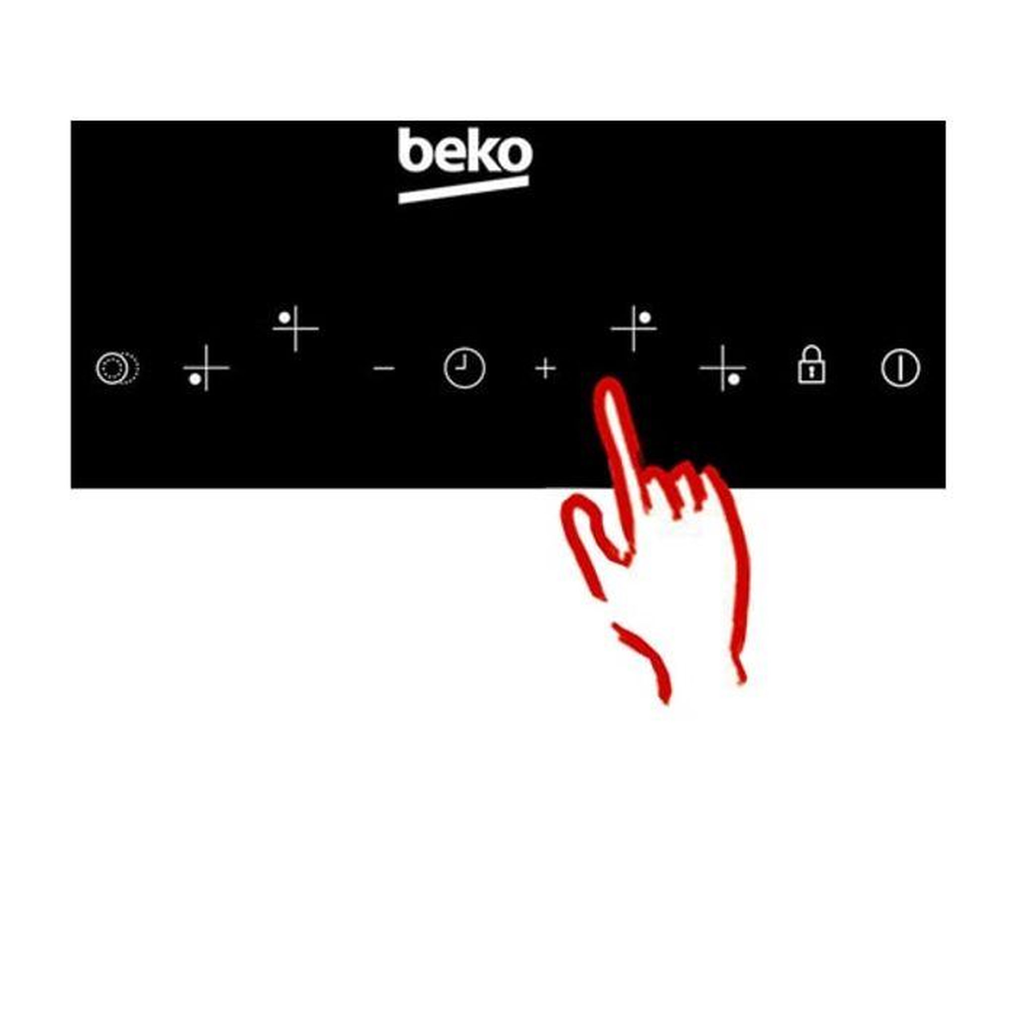 Voir la diapositive 5 : Beko Table de cuisson vitrocéramique 60cm 3 feux 5700w noir - hic63402t