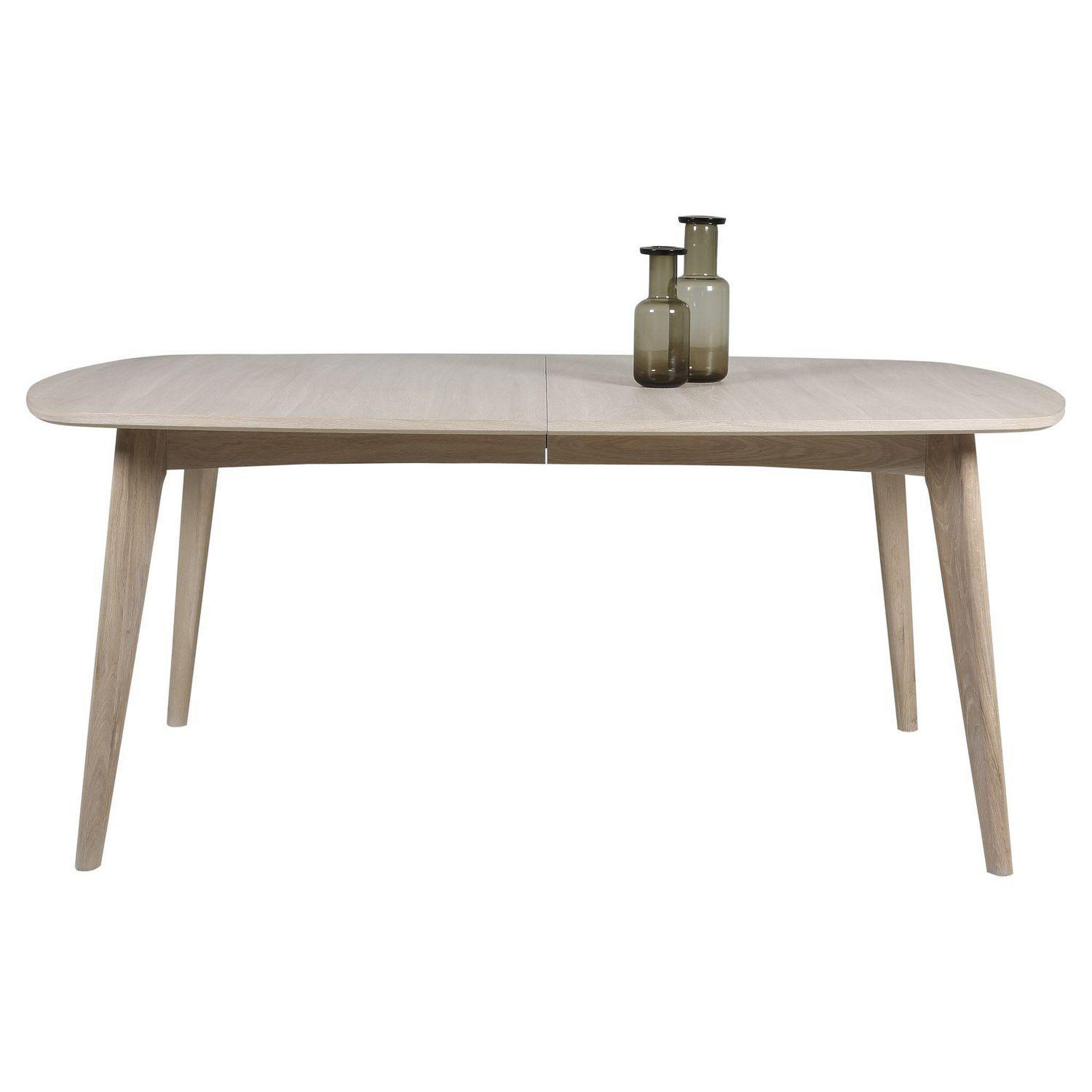 Voir la diapositive 4 : TOILINUX Table à manger extensible 6 à 8 places en mdf - beige