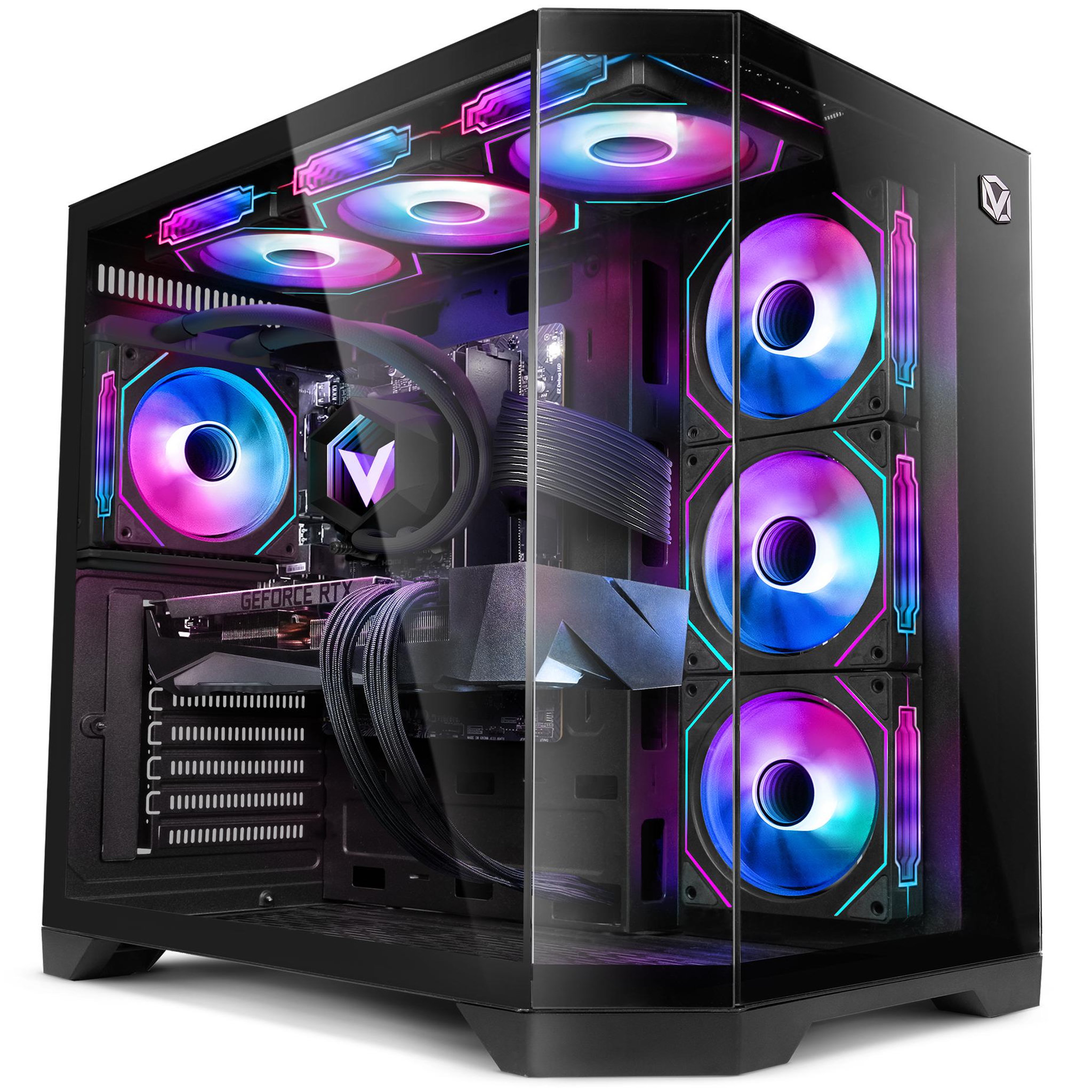 VIBOX PC Gamer - Ryzen 7 7800X3D, RTX 5070 Ti, 32 Go RAM, 1 To NVMe, Windows 11, WiFi 6 + Bluetooth 5.4