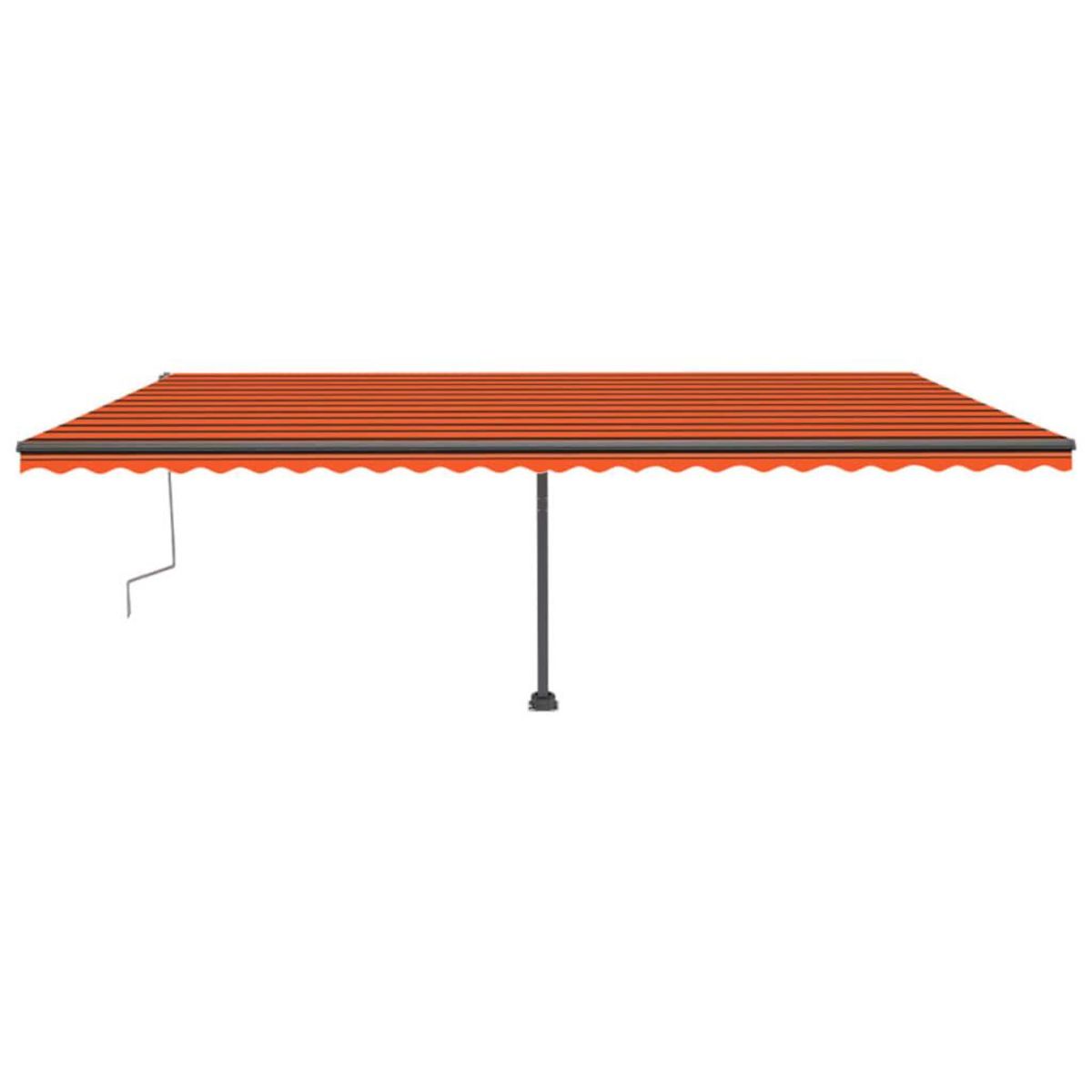 VIDAXL Auvent manuel retractable avec LED 600x300 cm Orange et marron