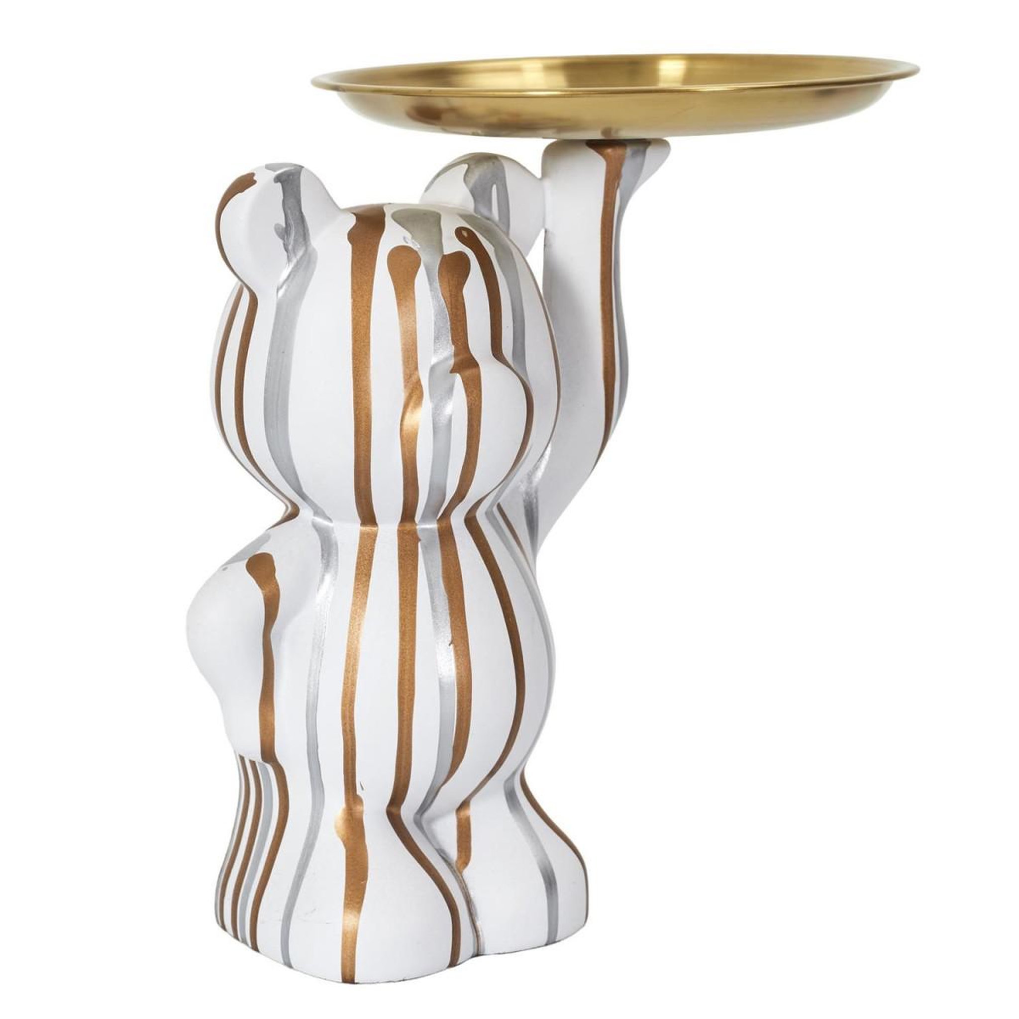 The Home Deco Factory Vide-poche statue  ourson  23cm blanc