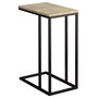 IDIMEX Bout de canapé DEBORA table d'appoint table à café table basse de salon cadre en métal noir et plateau en MDF décor chêne sonoma