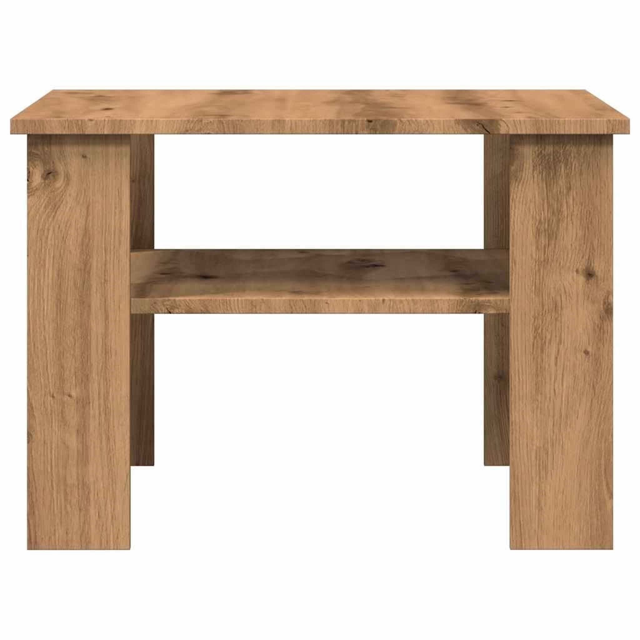 Voir la diapositive 5 : VIDAXL Table basse chene artisanal 60x60x42cm bois d'ingenierie