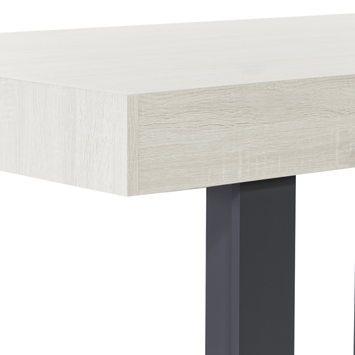 ID MARKET Table à manger rectangle PHOENIX 6 personnes bois gris 160 cm
