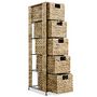 Voir la diapositive 5 : VIDAXL Unite de rangement avec 5 paniers 25,5x37x100 cm Jacinthe d'eau