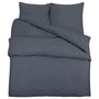 Voir la diapositive 2 : VIDAXL Ensemble de housse de couette Anthracite 140x200 cm Coton