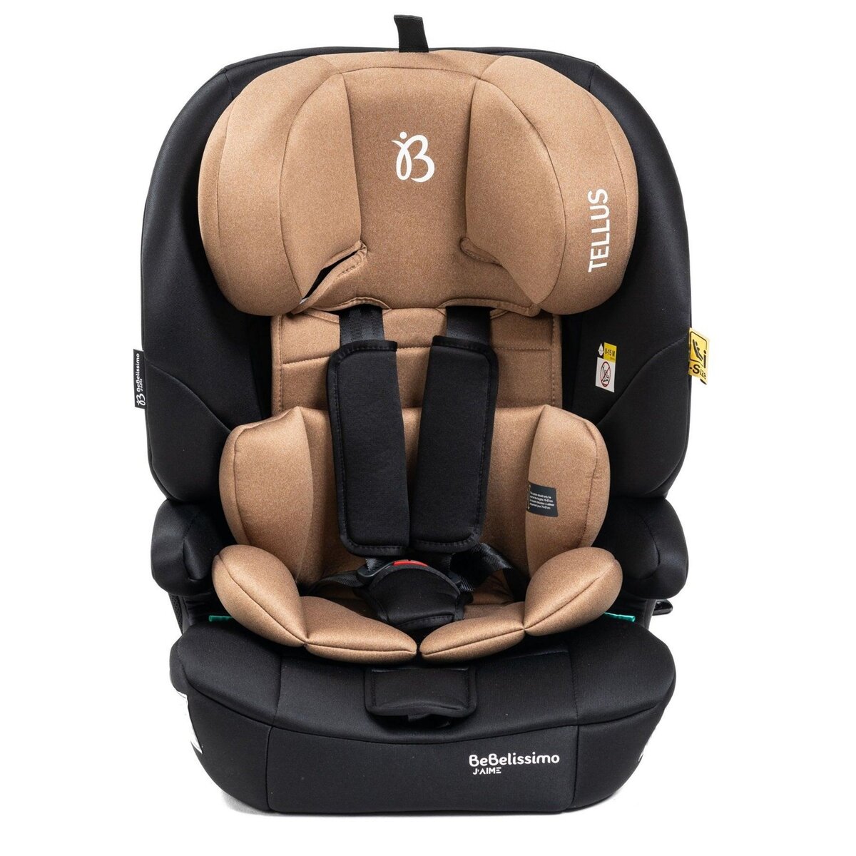 BEBELISSIMO BEBELISSIMO  - Siège auto bébé I-size  - 76 -150cm - Tellus - de 9 à 36 kg, 15 mois à 12 ans -beige