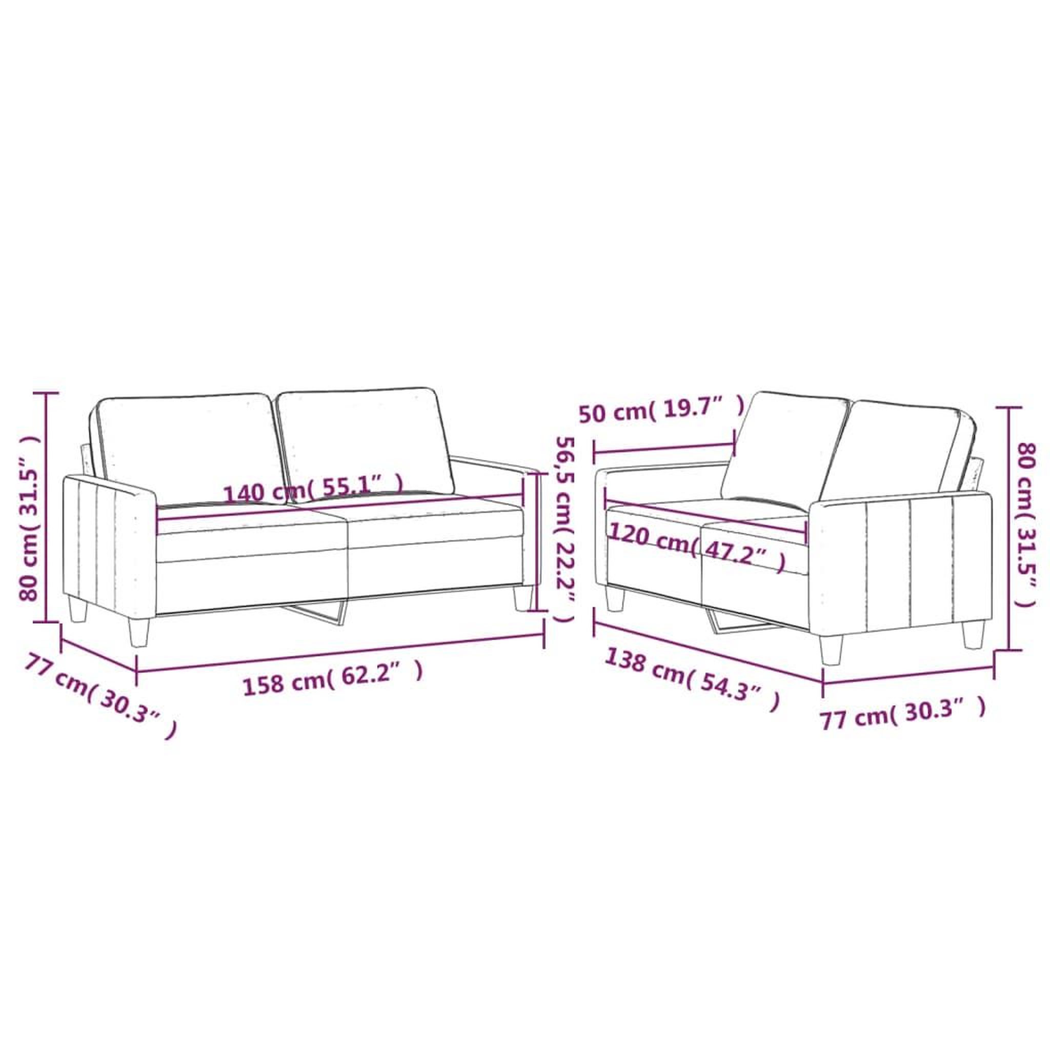 Voir la diapositive 6 : VIDAXL Ensemble de canapes 2 pcs avec coussins Vert fonce Velours