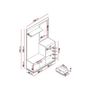 Voir la diapositive 5 : BEST MOBILIER Thea - meuble d'entrée - effet bois et blanc - 135 cm - style scandinave